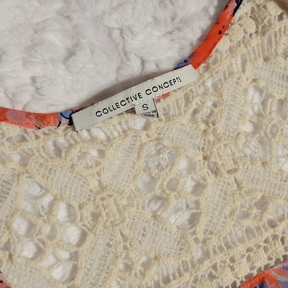 Collective Concepts Floral Chiffon Tank Top, Women's Small, Excellent Condition! - Picture 2 of 6